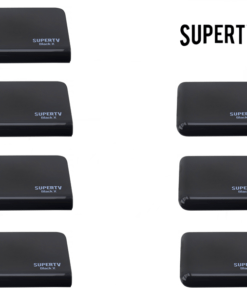 7 Peças de Receptores SuperTV Black X Ultra Hd 4K Wi-Fi 16GB Bivolt
